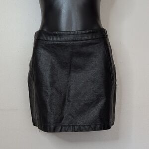 Forever 21 Black Mini Leather Skirt